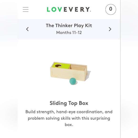 Lovevery Sliding Top Box from The Thinker Play Kit for Months 11-12 - Picture 8 of 8